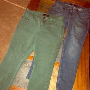 Two Pairs of Torrid Super Skinny Jeans